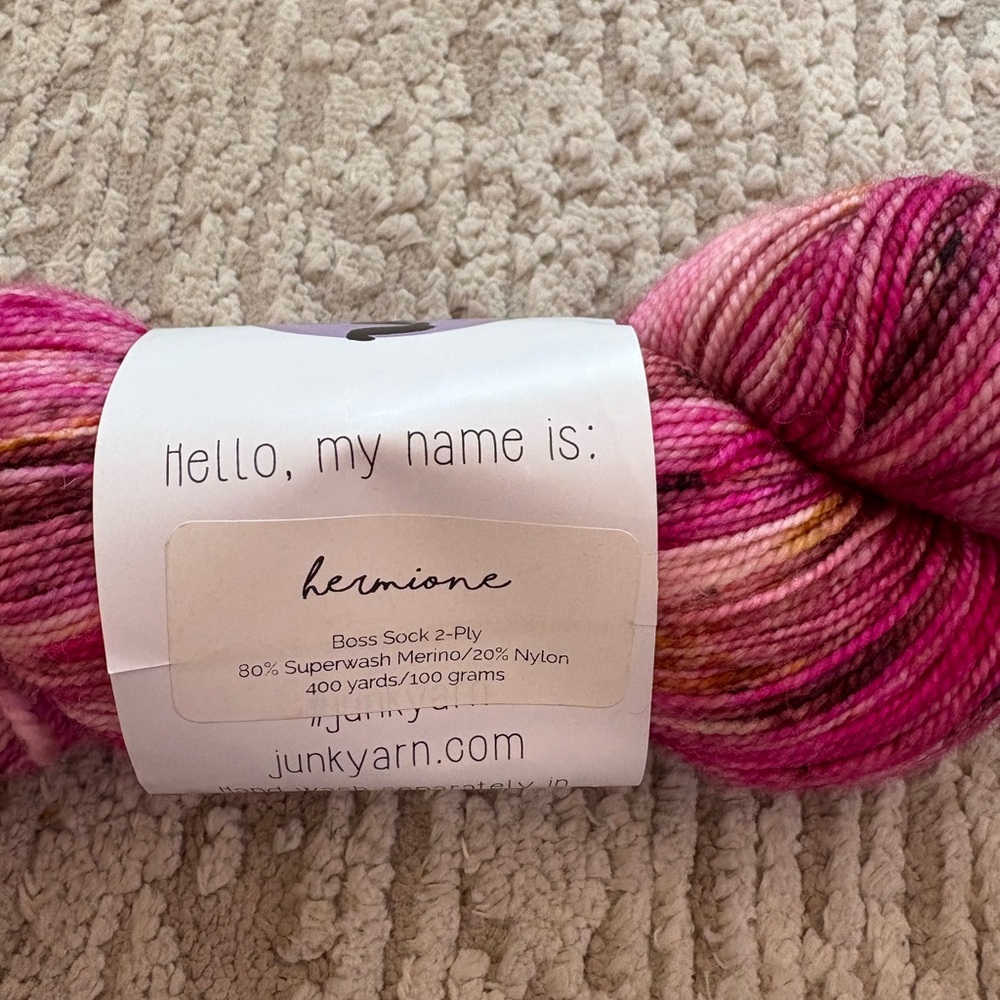 Junkyard Pink and Purple Yarn - Picture 2 of 4